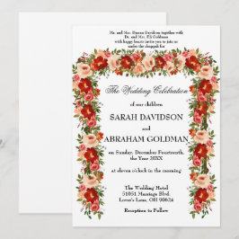 Convites de Casamento Judaicos Tradicionais - Rosa