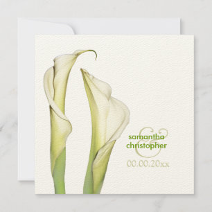 Convites de casamento/ lírios-calla