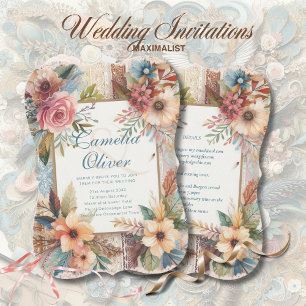 Convites De Casamento Maximalista Ocupados Decorat