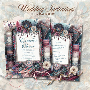 Convites De Casamento Maximalista Ocupados Decorat