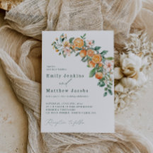 Convites De Casamento Modernos Com Citrinos Editáv