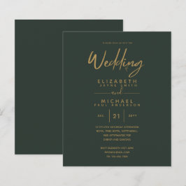 Convites de Casamento Modernos Orçamento Verde Dou