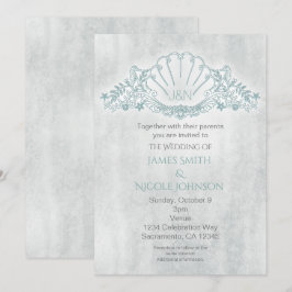 Convites de Casamento na Praia com Cavalos-Marinho