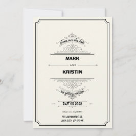 Convites de casamento no estilo tradicional