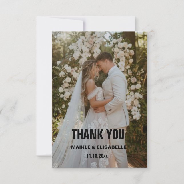 convites de casamento obrigado (Frente)