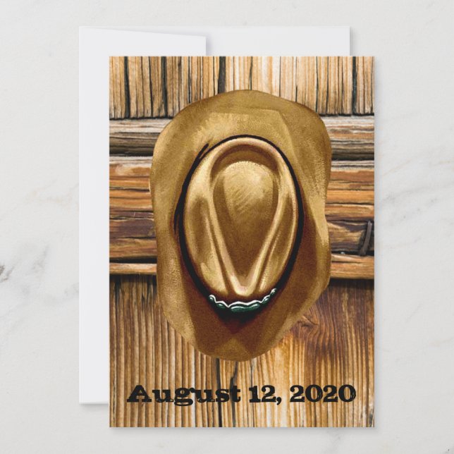 Convites de casamento ocidentais - 5" x 7" (Frente)