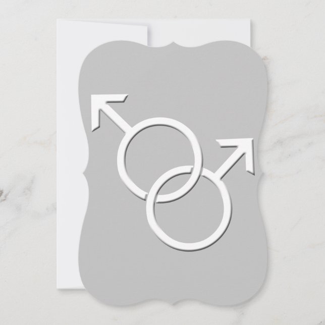 Convites de Casamento Orgulho Gay Cartões de Amor  (Frente)