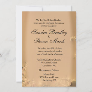 Convites de Casamento Ouro Antigo