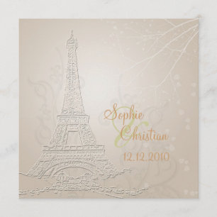 Convites de casamento Paris, outono + inverno