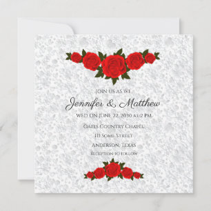 Convites de Casamento Personalizados com Rosas Ver