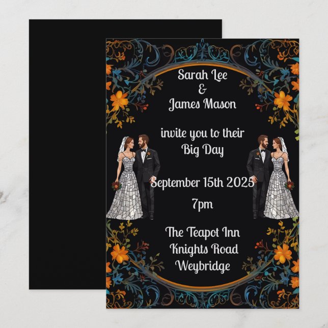 Convites de Casamento Personalizados e Convites (Frente/Verso)