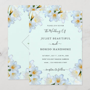 Convites de Casamento Personalizados Exemplo Lírio
