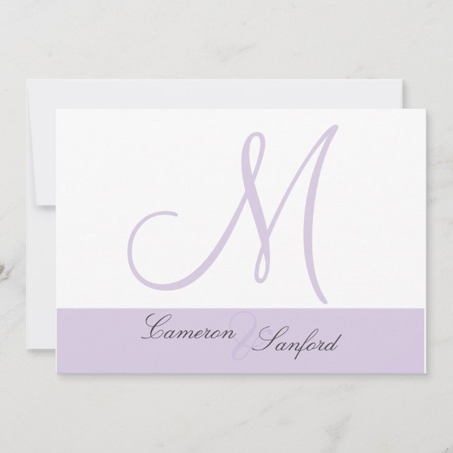 Convites de Casamento Personalizados Monograma/ li (Frente)