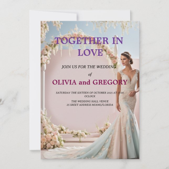 Convites de Casamento Personalizados | Personaliza (Frente)