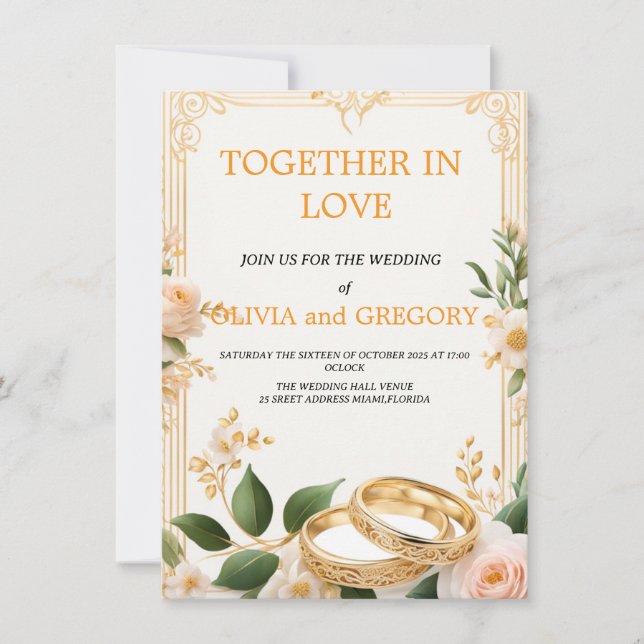 Convites de Casamento Personalizados | Personaliza (Frente)