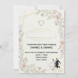 Convites de Casamento Personalizáveis e Editáveis