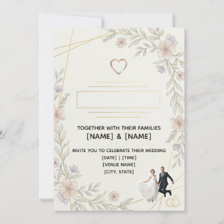 Convites de Casamento Personalizáveis e Editáveis