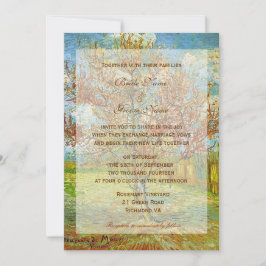 Convites de Casamento . Pessegueiro floral rosa vi