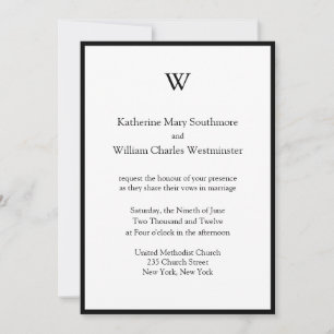 Convites De Casamento Preto E Branco