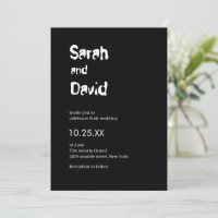 convites de casamento preto e branco