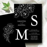 Convites de Casamento Pretos