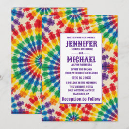 Convites de Casamento Psicanédicos Tie Dye