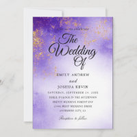 Convites de casamento púrpura da tirania