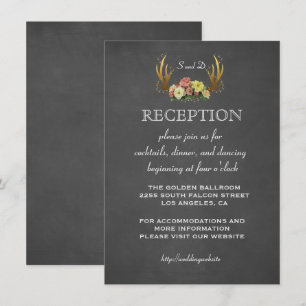 Convites de Casamento   RECEÇÃO Chalk Antílope Flo