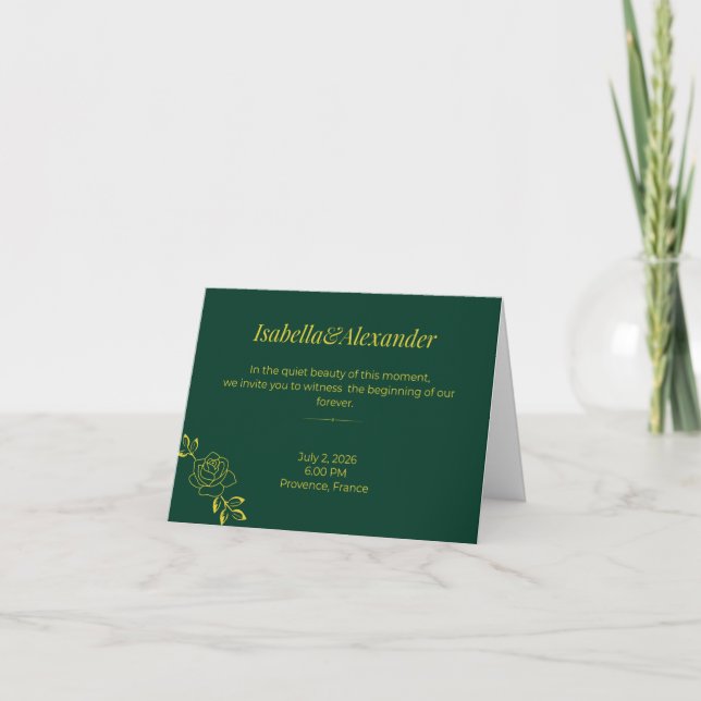 Convites de Casamento Romance Heráldico (Frente)
