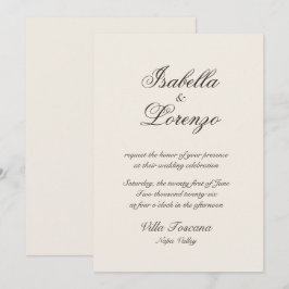 Convites de Casamento Românticos com Caligrafia To