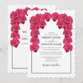 Convites de Casamento Rosas Pink Rústicas