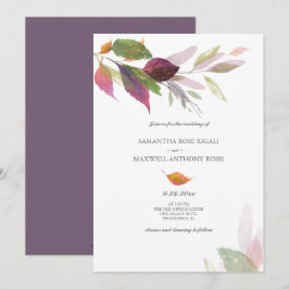 Convites de Casamento Roxos para Outono