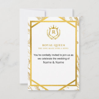 Convites de Casamento Royal Queen Made for A King