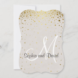 Convites de Casamento | RSVP do Glam Confetti Dour
