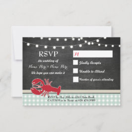 Convites de Casamento RSVP Lagostim Lagosta Boil