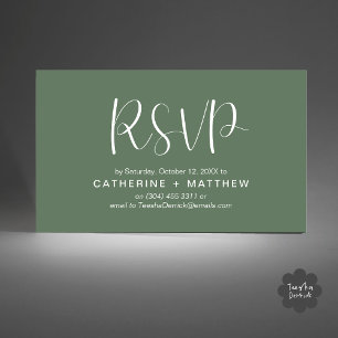 Convites de Casamento RSVP Lembrete Minimalista Mo