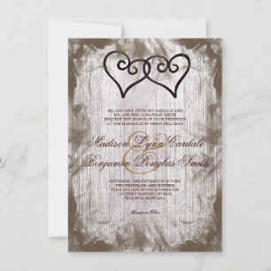 Convites de casamento Russos de Corações Duplos 