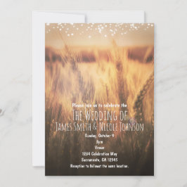 Convites de Casamento Rústicos Campo de Trigo