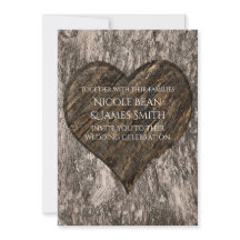 Convites de Casamento Rústicos com Tronco de Árvor