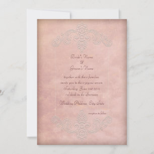 Convites de Casamento Rústicos Elegantes em Bege
