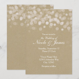 Convites de Casamento Rústicos Simples em Papel Ma