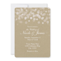Convites de Casamento Rústicos Simples em Papel Ma