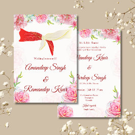 Convites de casamento Sikh de convite para casamen