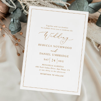 Convites De Casamento Simples E Elegante