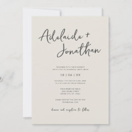 Convites de Casamento Simples Moderno Minimalista 