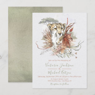 Convites de casamento sobre a selva tropical Cheet