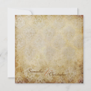 Convites de Casamento tema damasco Vintage