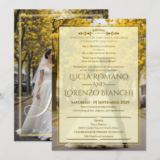 Convites de Casamento Tema de Primavera Clássico E