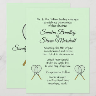 Convites de Casamento Tema de Tênis