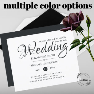 Convites de casamento TIPOGRAHY Orçamentário - Car